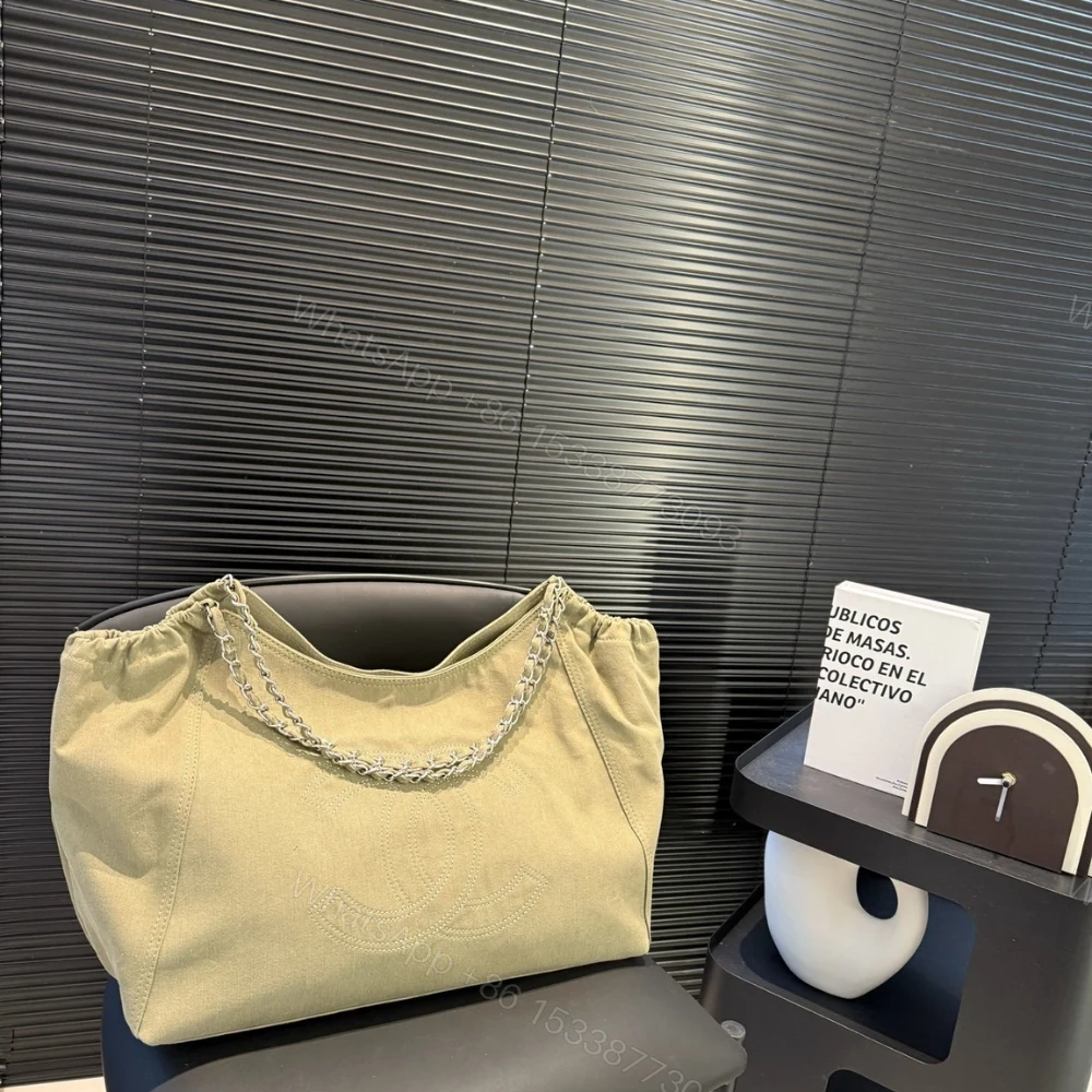 View 2 of Chanel Large Hobo Bag Khaki Yellow 42Cm