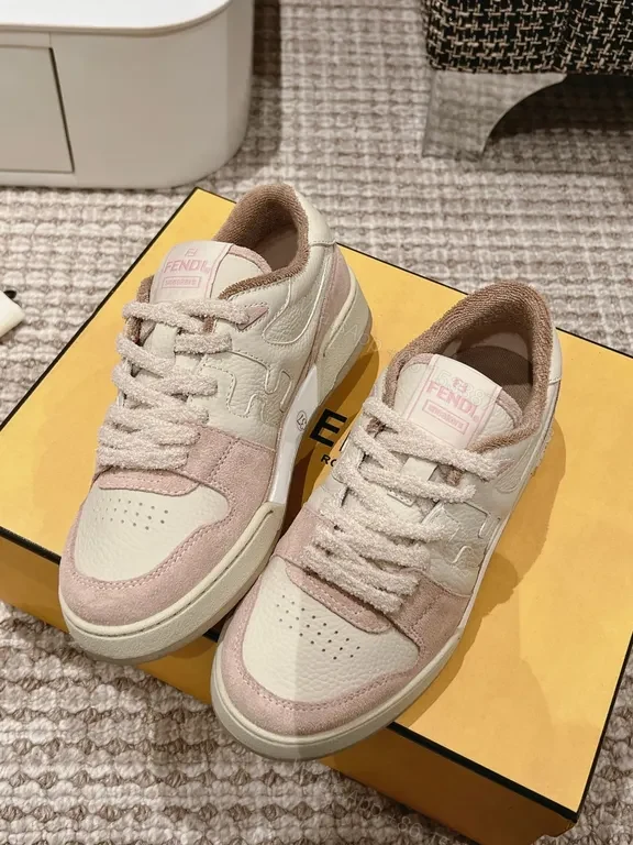 View 4 of Soft-Luxe Platform Low-Tops: Suedeâ€“Leather, Fendi-Inspired Detailing Sneakers