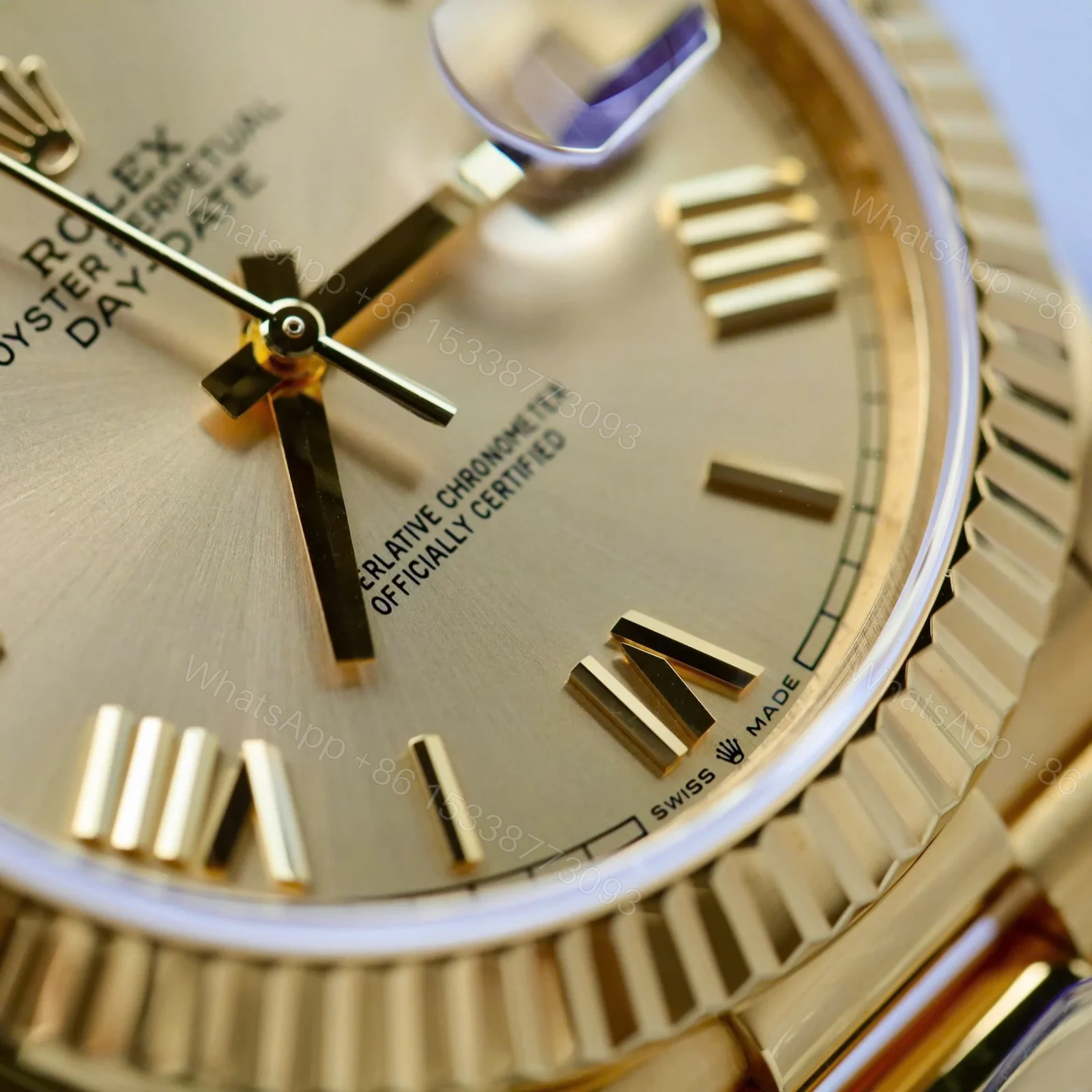 View 6 of Superclone Rolex Day-Date Roman Champagne Dial 228238 40 mm