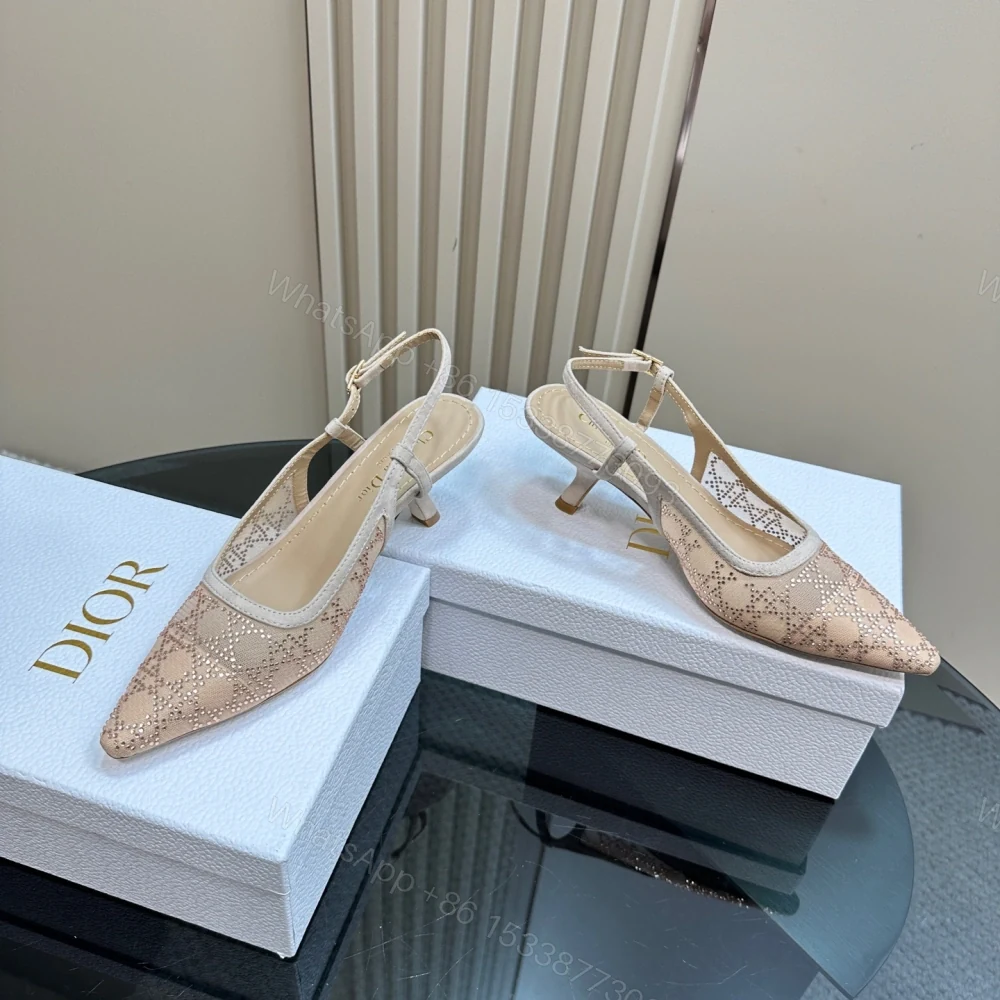 View 6 of 高仿Dior*Capture系列KCV302網鑽細高踭鞋6.5CM裸色免檢版