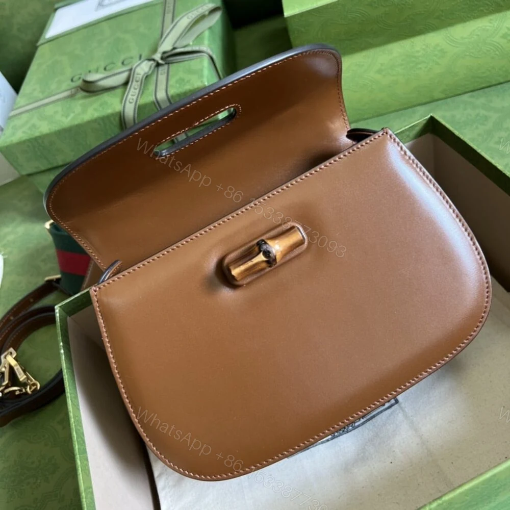 View 7 of Gucci Bamboo 1947 Small Top Handle Bag Brown 21Cm 675797 10ODT 2579