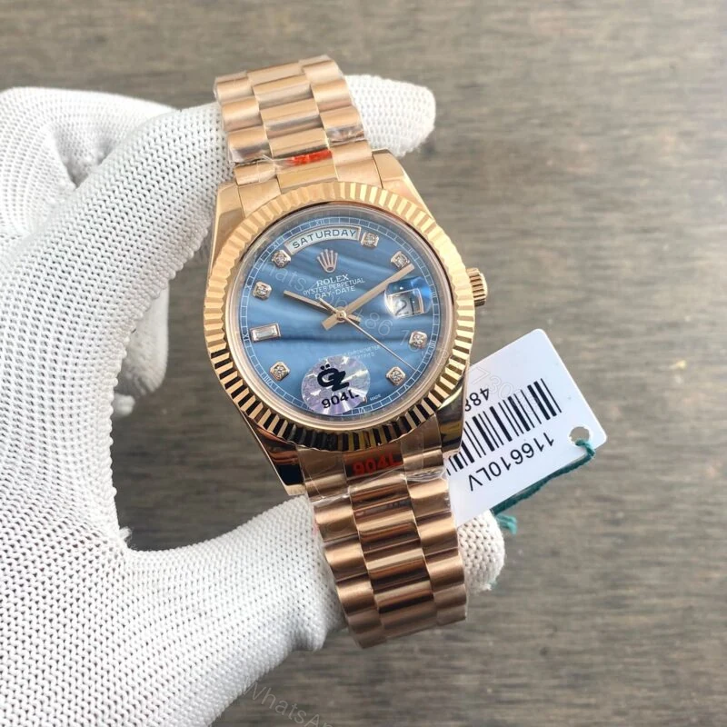 View 3 of Rolex Day-Date Diamond Figer 40MM Automatic Steel Rose Gold