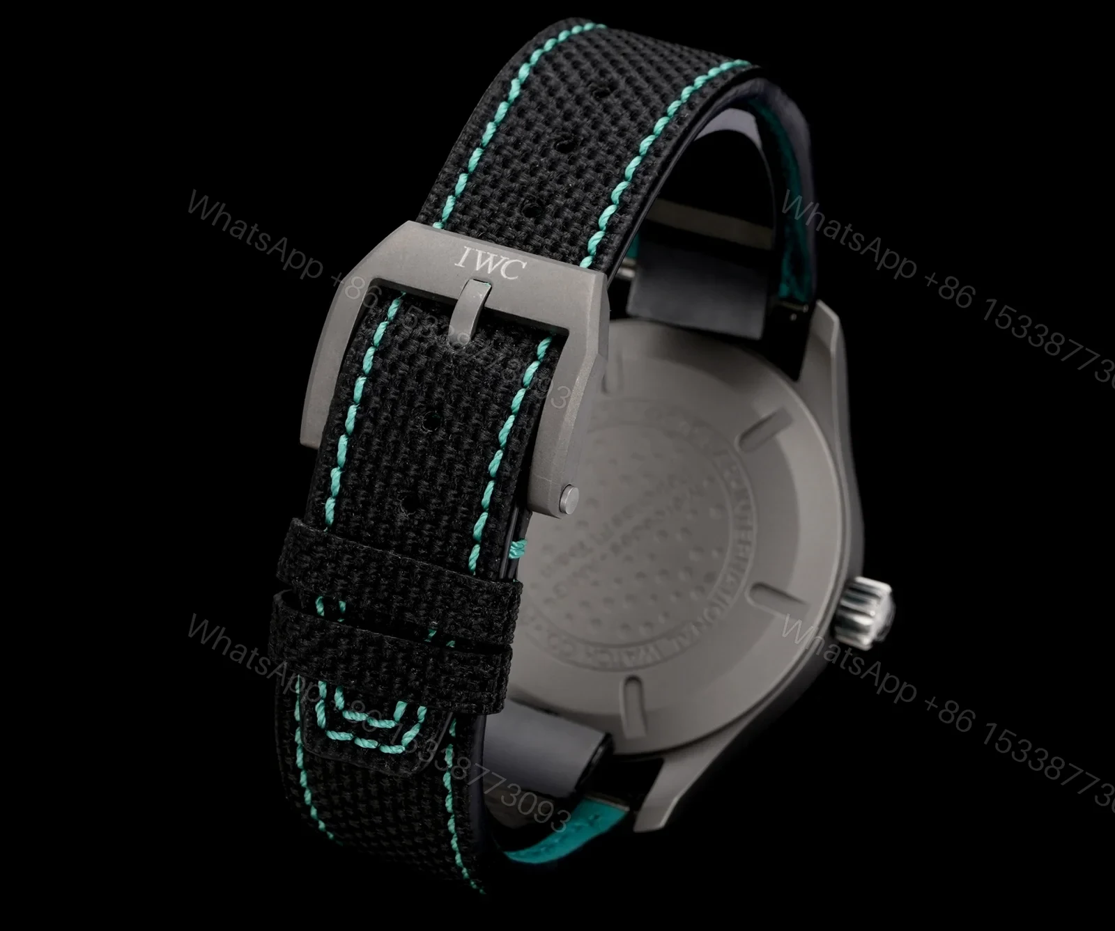 View 9 of IWC Pilot AMG Replica 40MM Premium Black Dial Fabric Strap Edition RG-IWC-PILOT-AMG-40