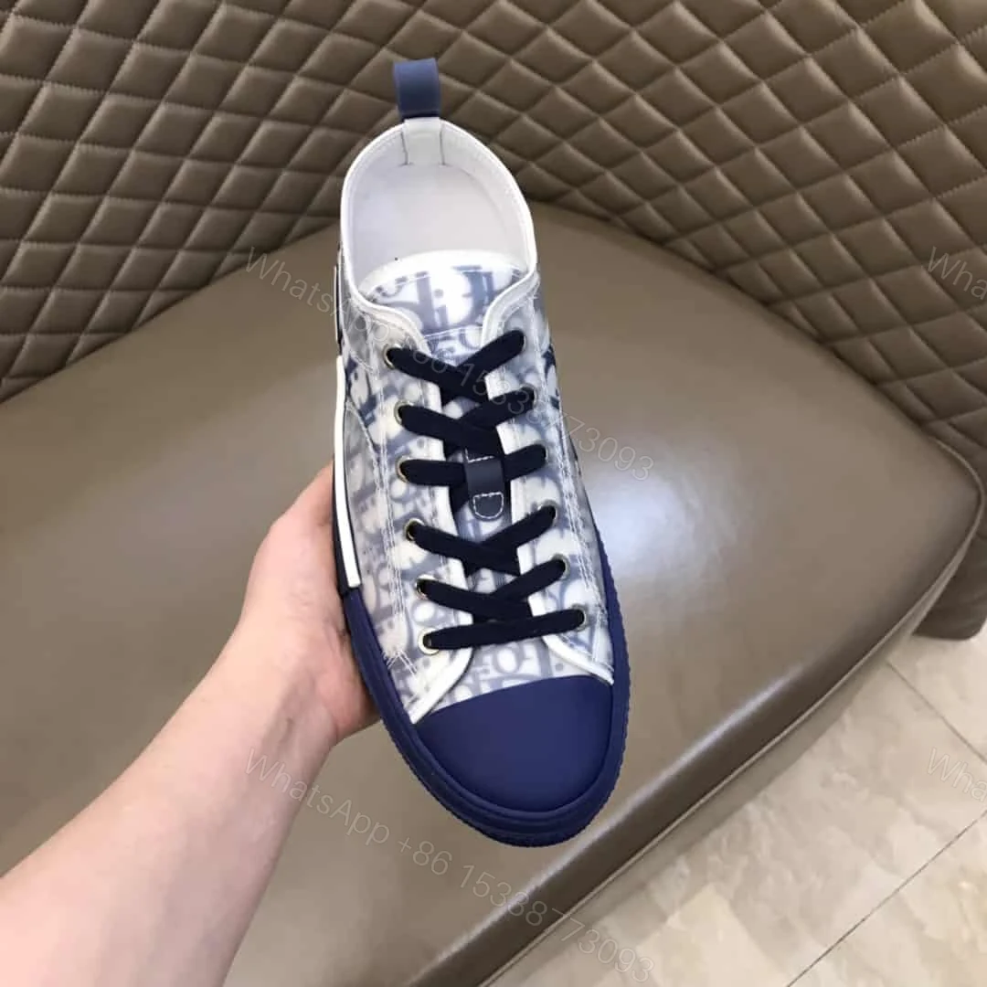 View 7 of DIOR B23 LOW-TOP SNEAKER IN BLUE DIOR OBLIQUE – CD28