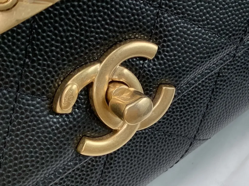 View 7 of Quilted Leather Shoulder Bag with Gold Chain