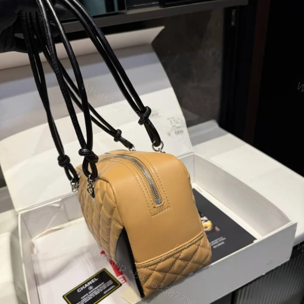 View 4 of Chanel Cambon Ligne Bowling Shoulder Bag Beige 27Cm