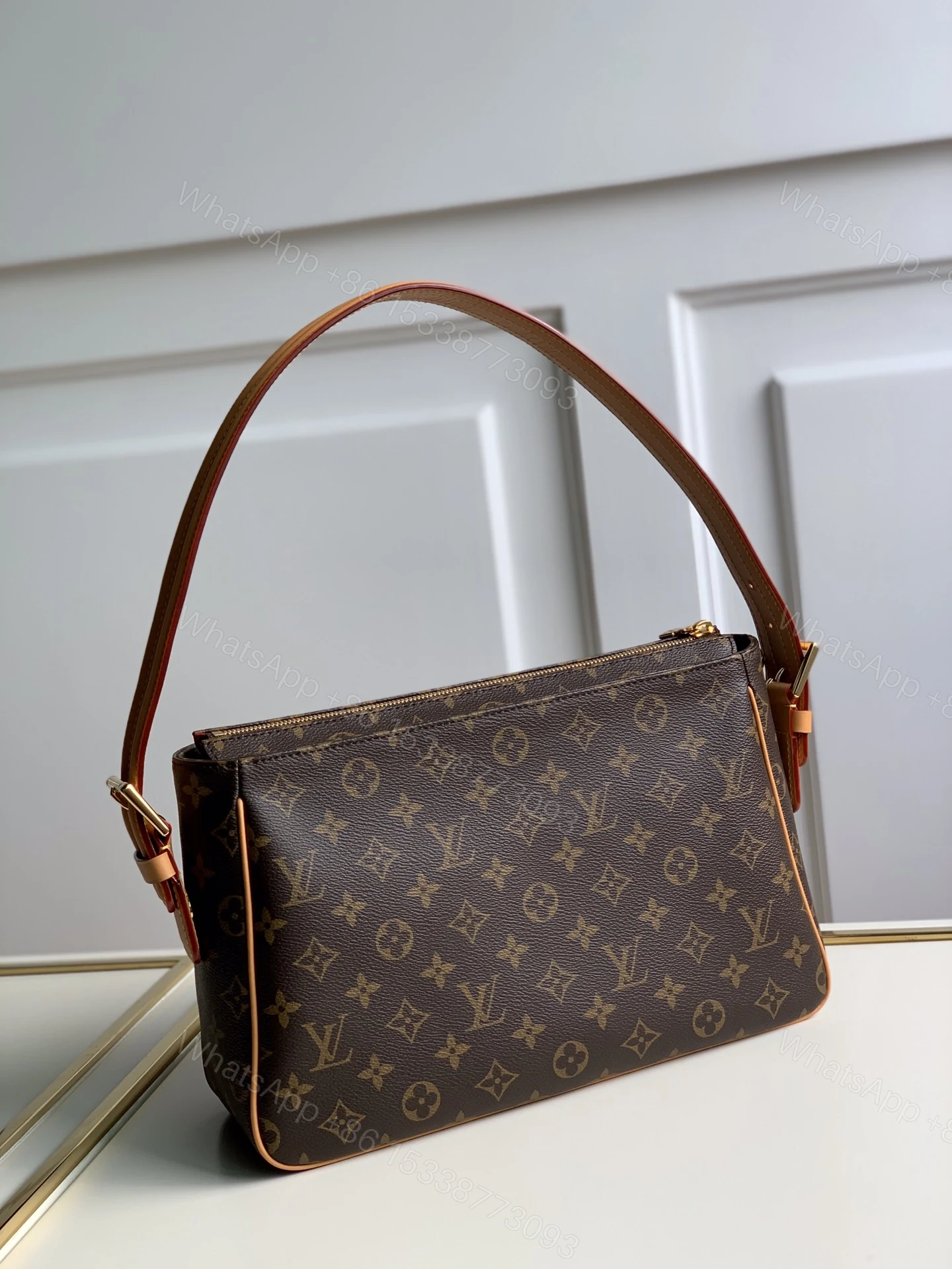 View 2 of LV Vintage Monogram Canvas Large Shoulder Bag