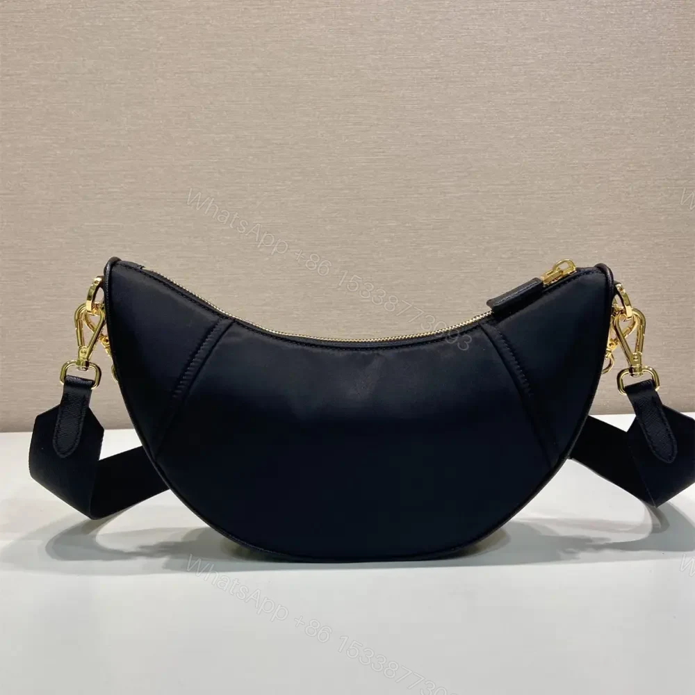 View 2 of 高仿Prada*RE-Nylon系列1BH222單肩半月包黑色免檢版