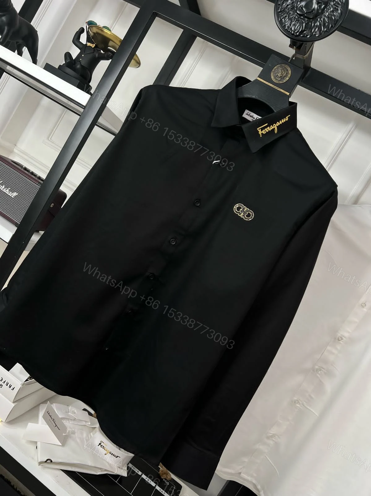 View 7 of First Copy Salvatore Ferragamo Imported Cotton Lycra Fabric Full Sleeve Shirts