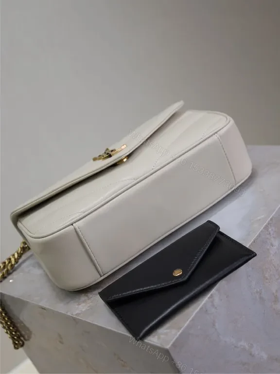 View 5 of Chic Quilted YSL-Logo Bag Set: Leather, Gold, Compact Cardholder