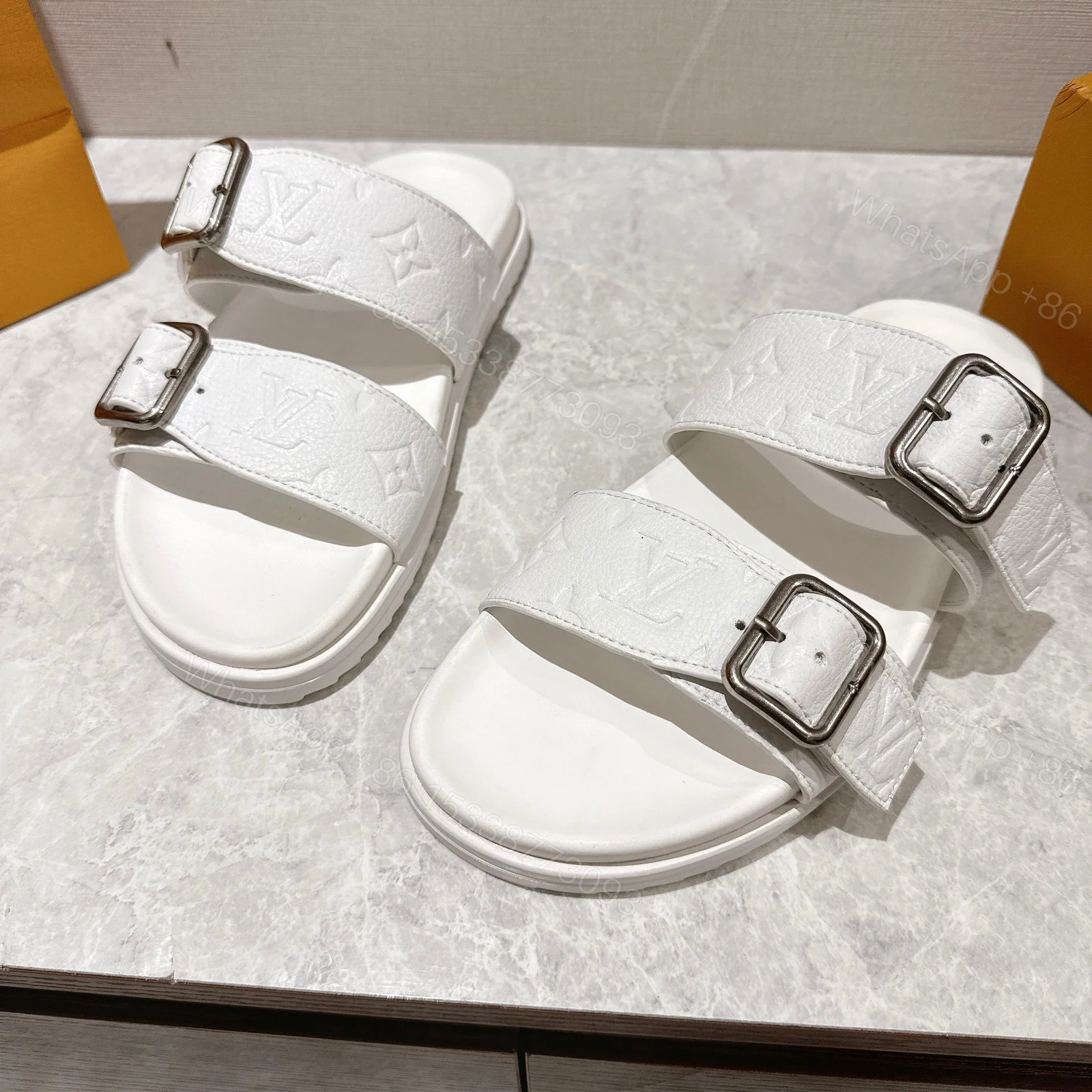 View 3 of Louis Vuitton LV Venice Mule White 1AHSIX