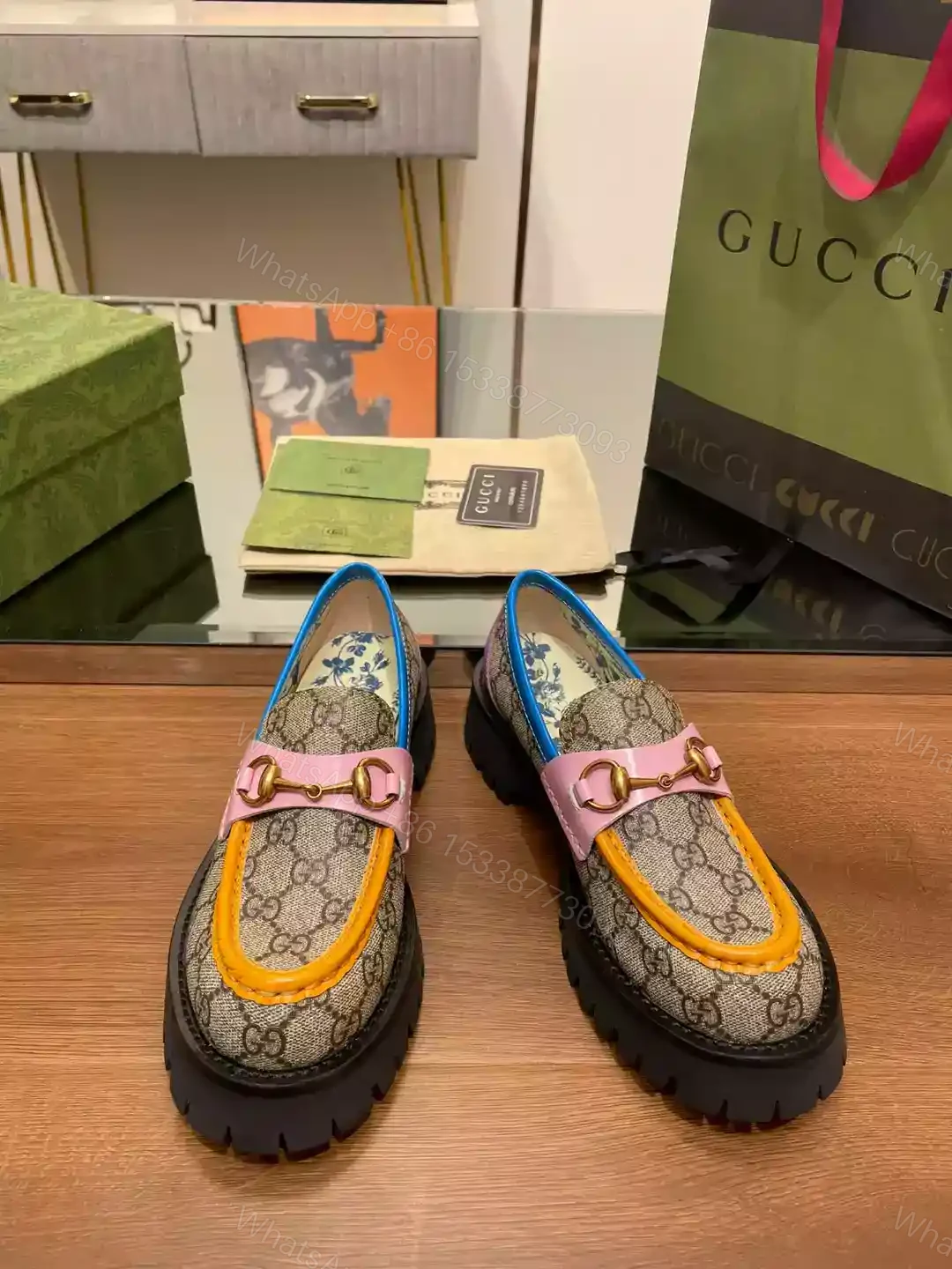 View 2 of GG MONOGRAM-EMBELLISHED LOAFERS – LDG21