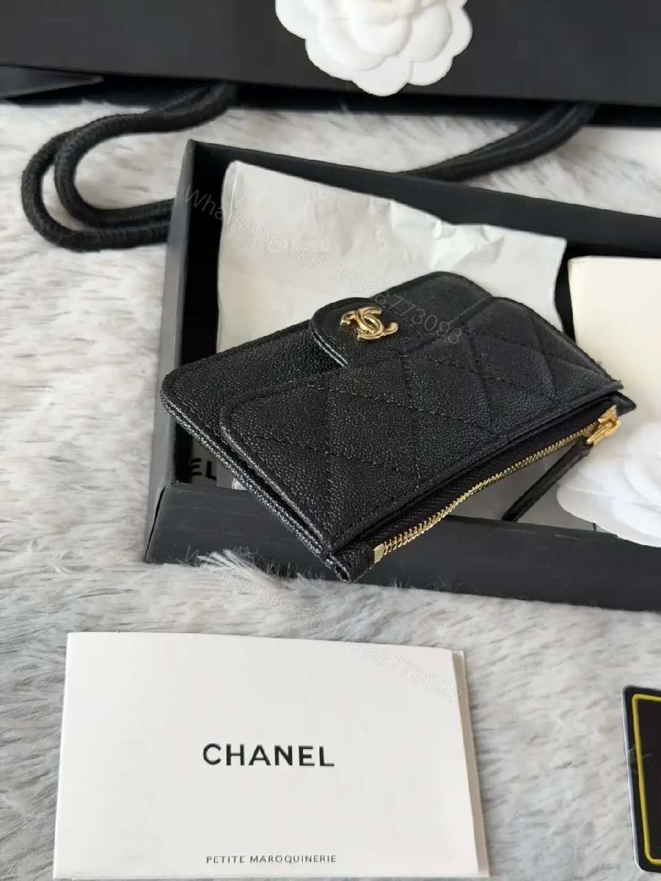 View 2 of Chic Textured Wallet on Chain — Compact Luxury, Everyday Versatility