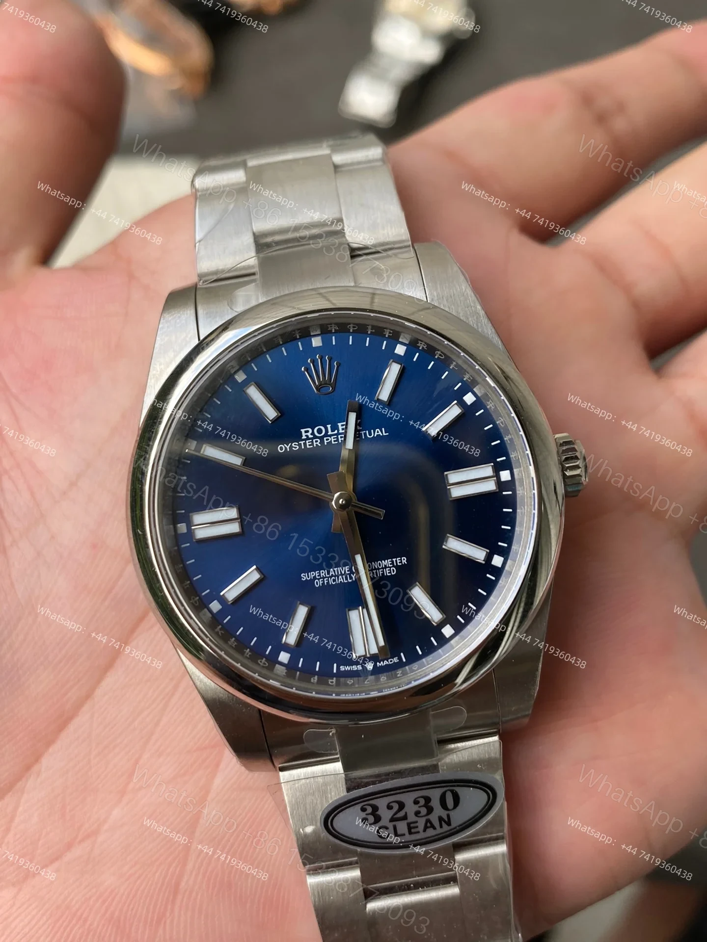 View 4 of Rolex Super Clone Oyster Perpetual M124300-0003 41mm Blue Dial 3230 Movement