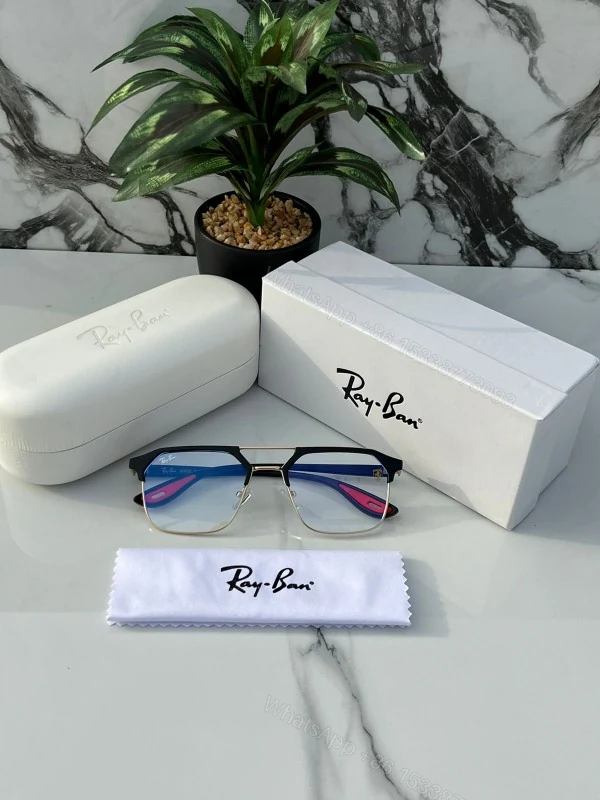 View 4 of Ray-Ban X Ferrari Aviator Black-Gold Blue