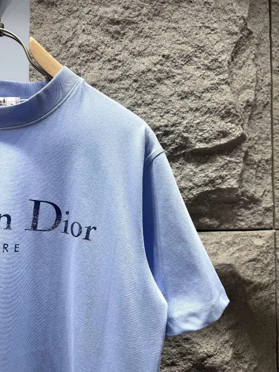 View 8 of Soft Powder-Blue Couture Tee, Relaxed Fit, Premium Comfort