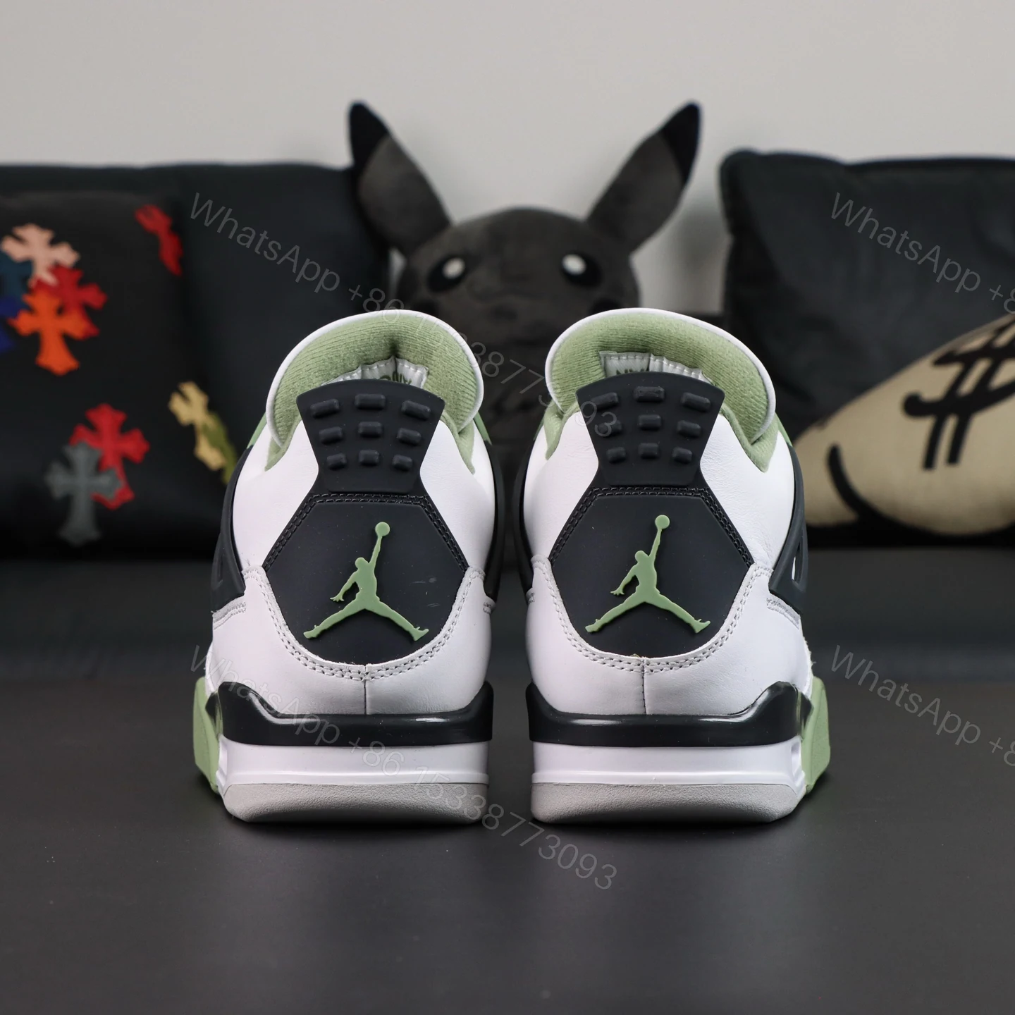 View 6 of Air Jordan 4 Retro “Seafoam” Oil Green​ Reps