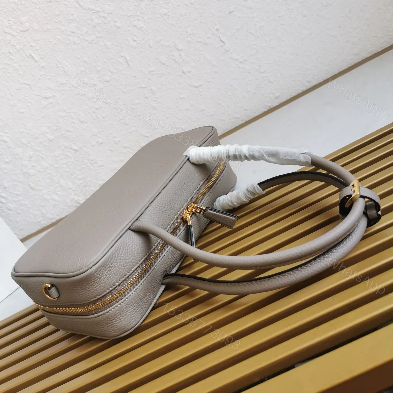 View 2 of Prada Medium Leather Top-Handle Bag