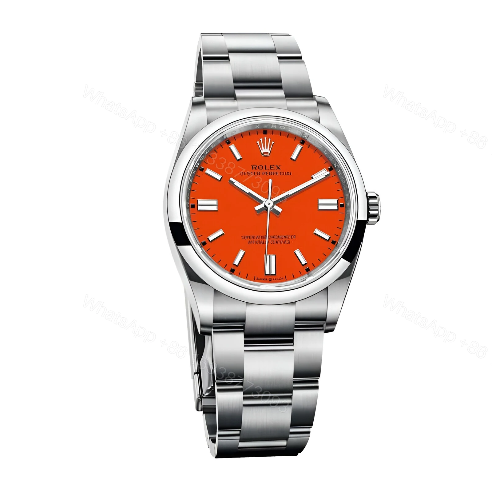 View 2 of Rolex Oyster Perpetual Red Dial 126000 Replica