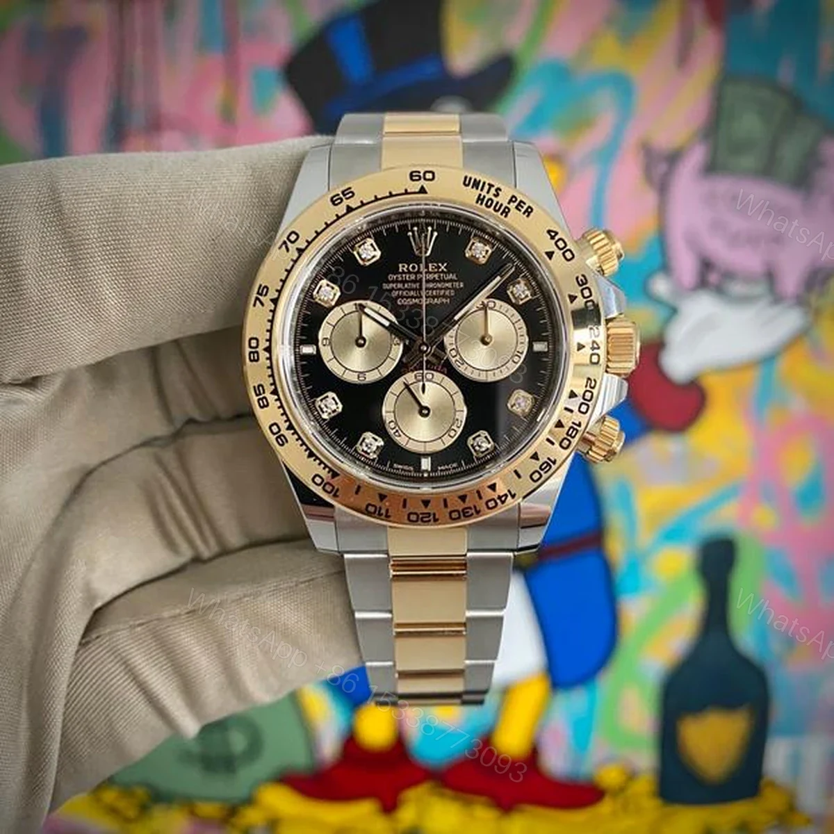 View 5 of Replica Rolex Daytona Black Diamond Dial 126503 Superclone