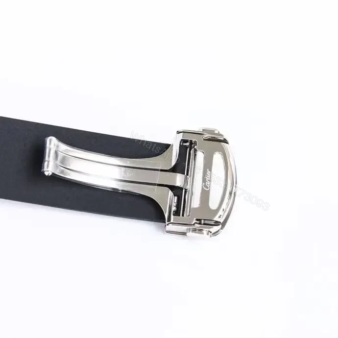View 9 of Cartier super clone Santos Two-Tone White Dial Black Rubber Strap 40MM Premium WSSA0006
