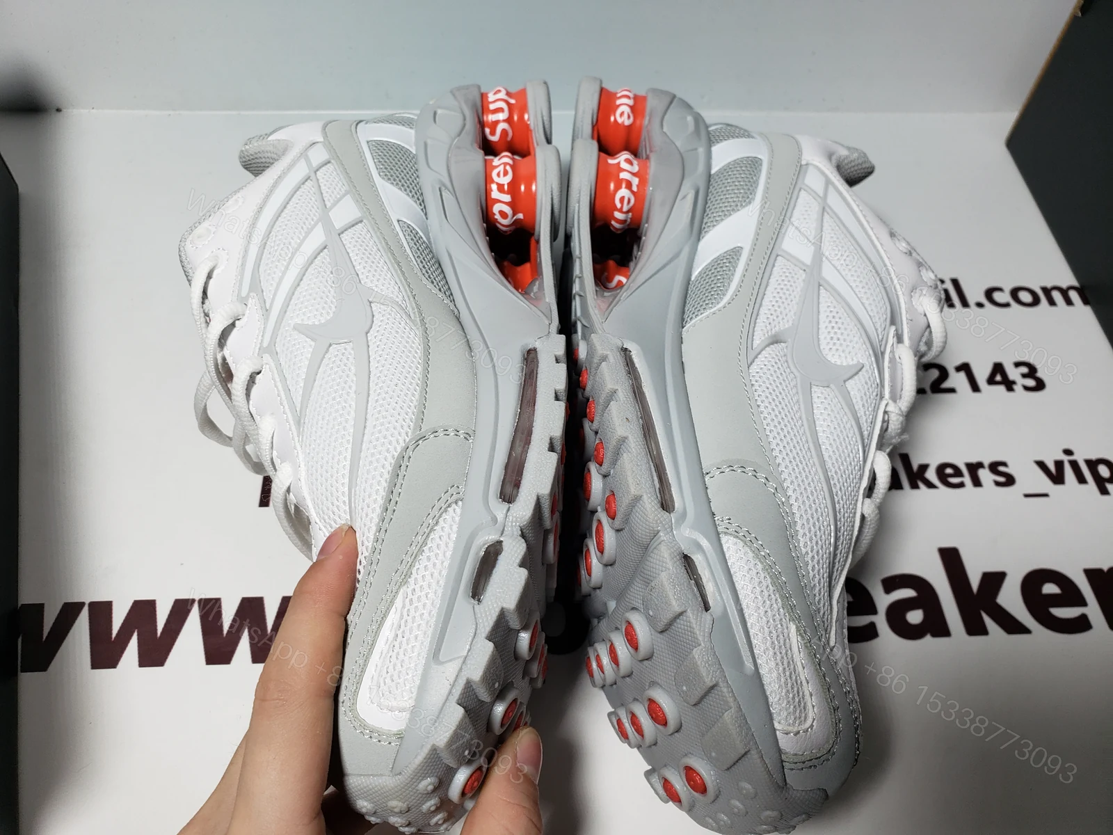 View 2 of Supreme x nike shox ride 2 white