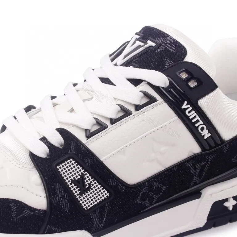 View 6 of Lux LV High-Top Sneakers: Black-White Premium Comfort