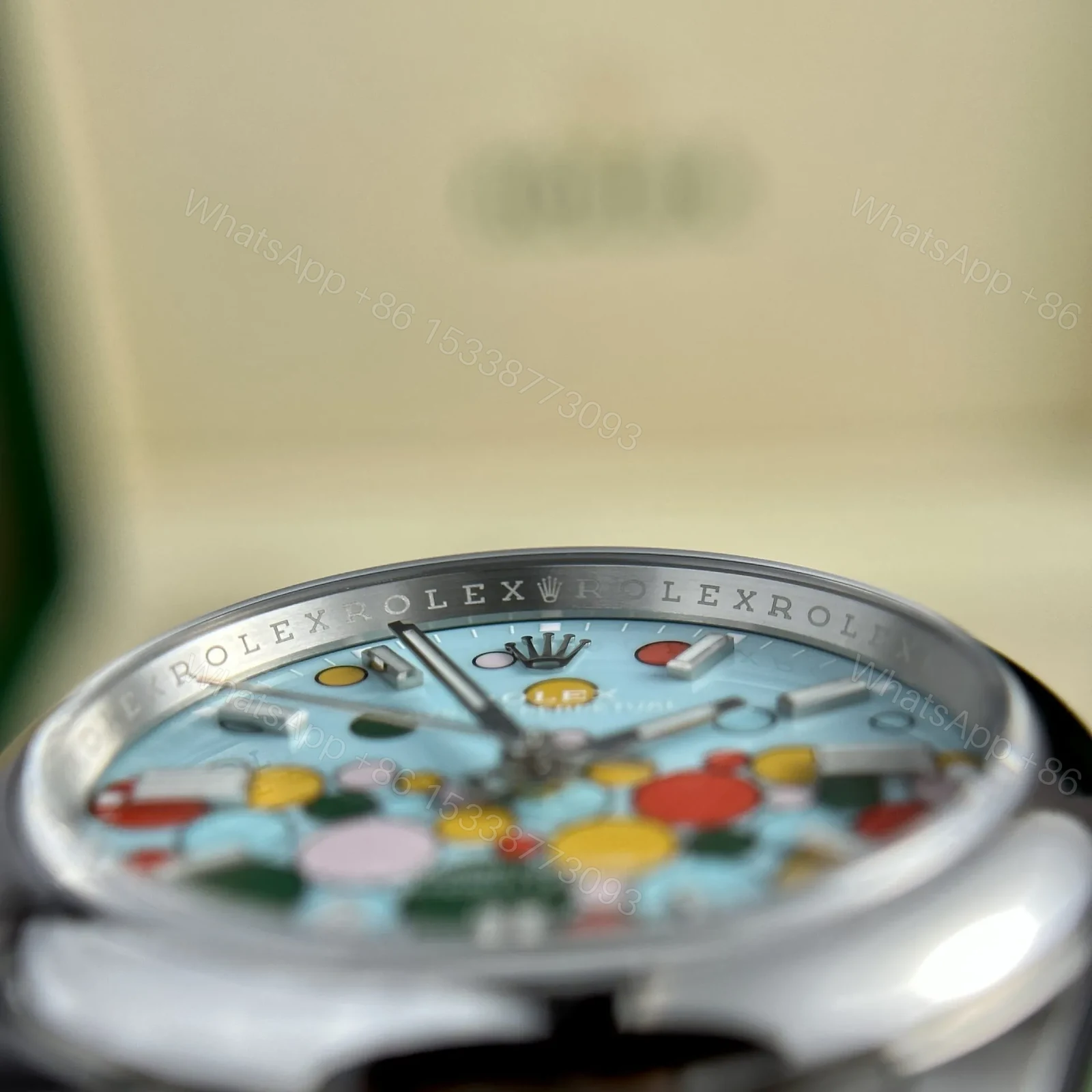 View 8 of Superclone Rolex Oyster Perpetual Turquoise blue Dial 277200 31 mm