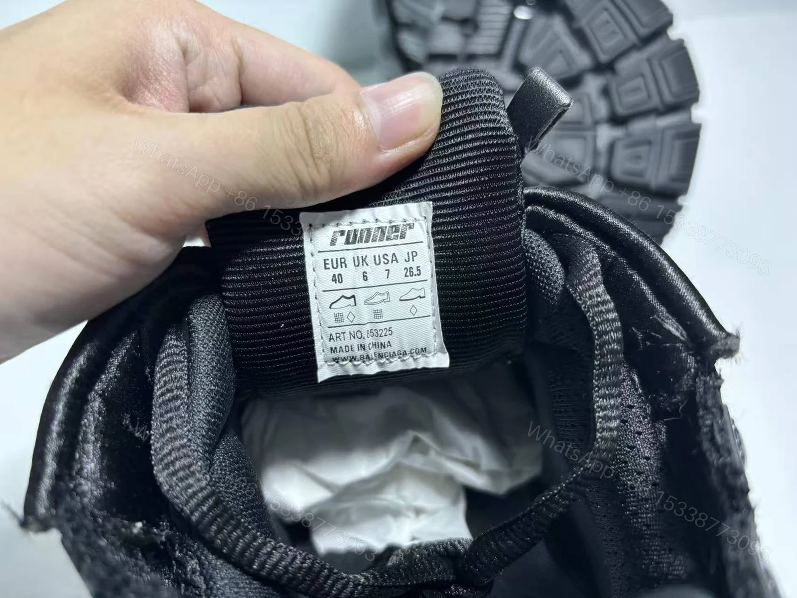 View 10 of Balenciaga RUNNER LED SNEAKER IN BLACK