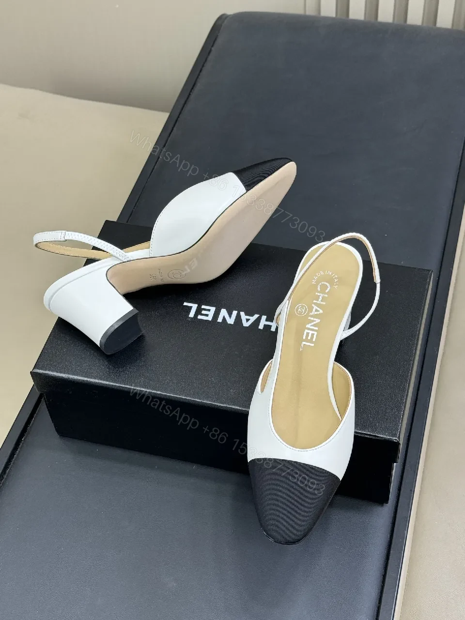 View 5 of Two‐Tone Slingback Pumps: Modern Comfort Elegance