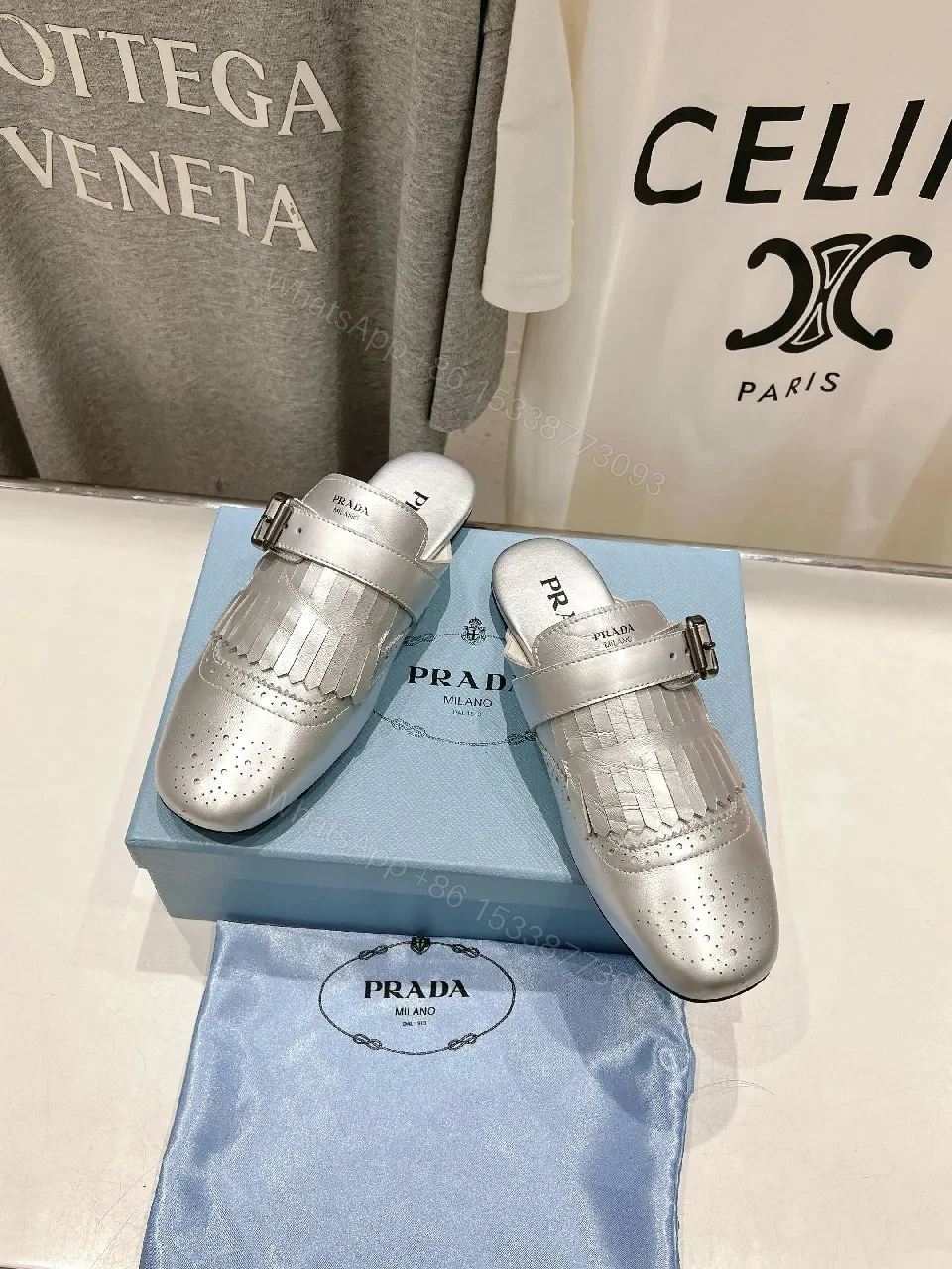 Metallic Fringe Slip-Ons: Modern Glam Comfort Shoes — view 1