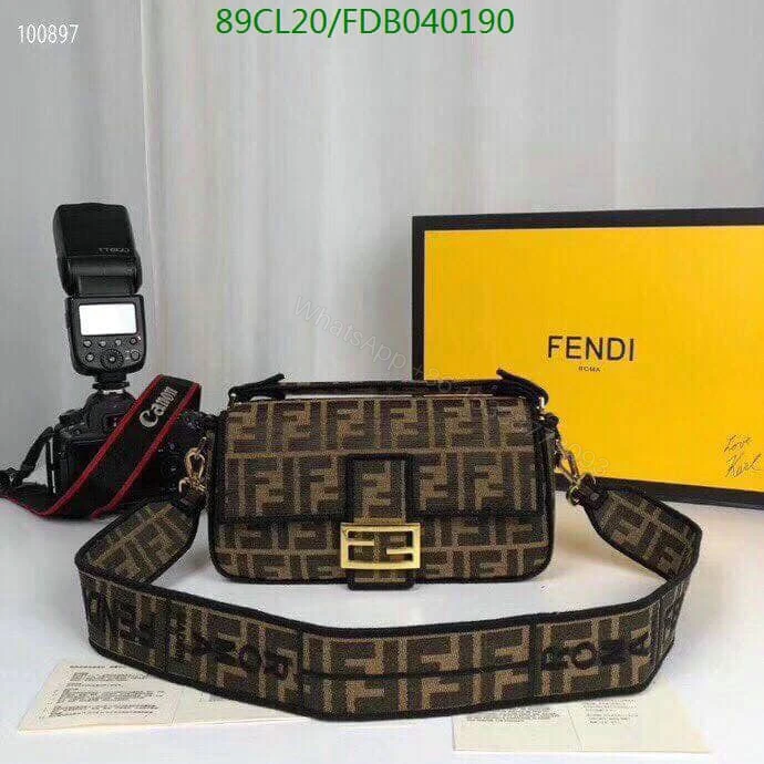 View 8 of Fendi Lookalike Baguette Brown Bag FDB0402 – Elegant Cloth Design