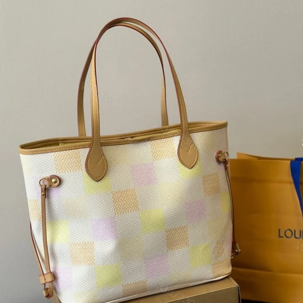View 2 of Louis Vuitton Neverfull MM Damier Canvas Peach 31Cm N40668