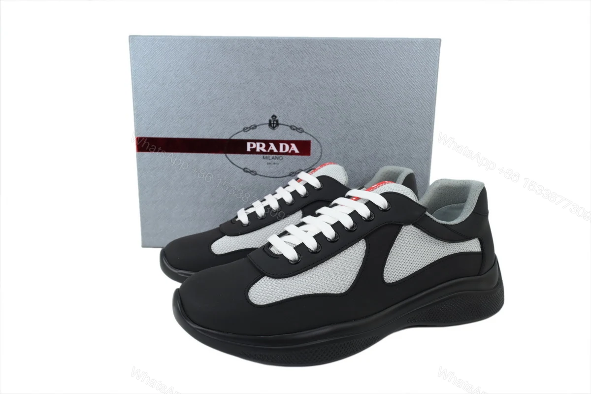 View 6 of Prada Sneakers Rubber Carbon Black