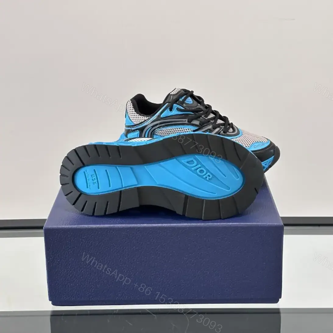 View 4 of DIOR B35 NXXT-SNEAKERS IN GREY AND BLUE – CD232