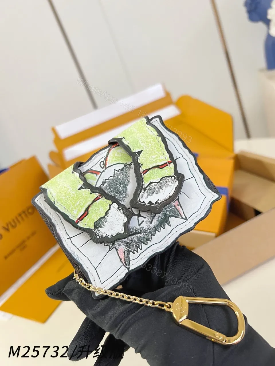 View 2 of Patterned Graphic Cardholder: Bold, Modern, Luxe-Inspired Card Wallet