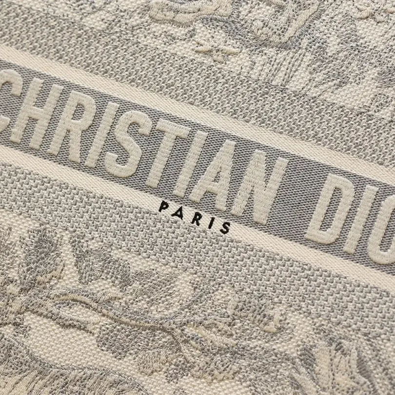 View 8 of 高仿Dior*BookTote系列茹伊刺繡灰色L免檢版