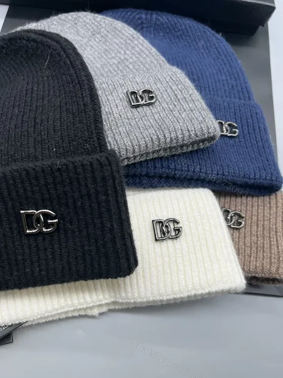 View 7 of Camel Wool-Blend Knit Beanie | D&G Logo, Rib Knit, Luxe Comfort