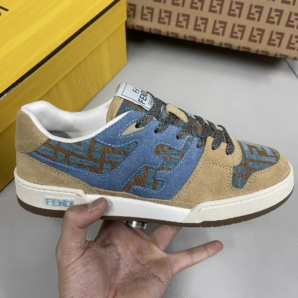 View 5 of Textured Suede & Mesh Sneaker: Modern Luxury Comfort