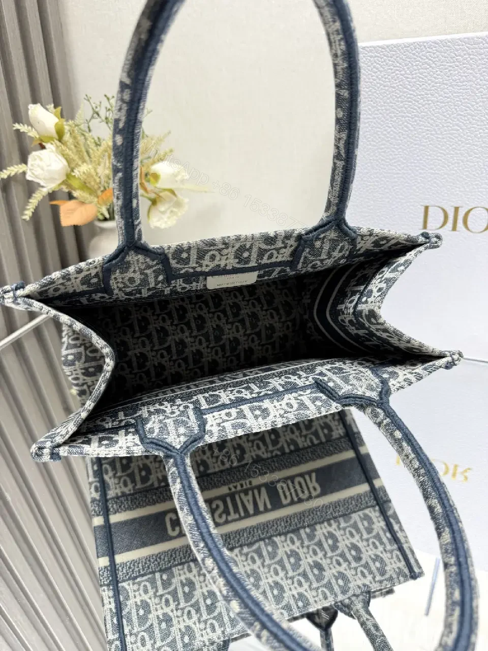 View 8 of Monochrome Jacquard Tote: Bold Texture, Everyday Chic, Open-Top