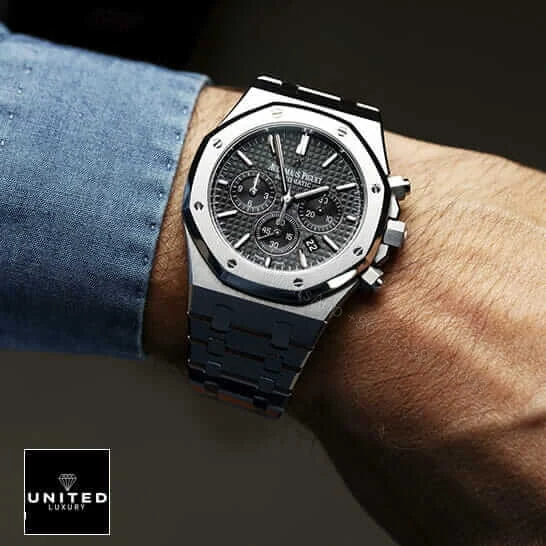 View 9 of Audemars Piguet Royal Oak Chronograph 26320ST.OO.1220ST.01 Replica