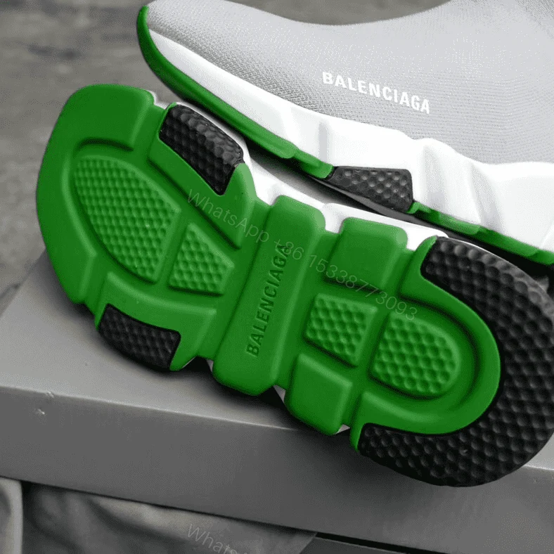 View 3 of BALENCIAGA SPEED TRAINER METALLIC SILVER NEON – BB19