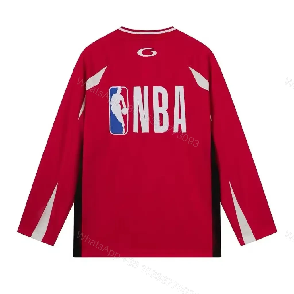 View 3 of Red Base + Premium Fabric + Modern Jersey + Bold BALENCIAGA Print + Hockey-Inspired Jersey