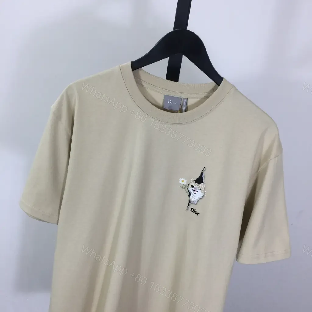 View 7 of Beige Knit Crewneck Tee: Subtle Luxury, Everyday Wear