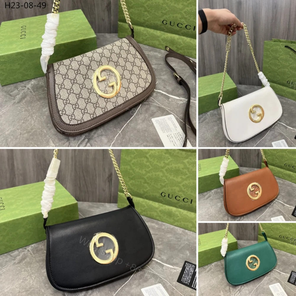 View 3 of Gucci Blondie Shoulder Bag Brown 28Cm 699268 UXX0G 2535