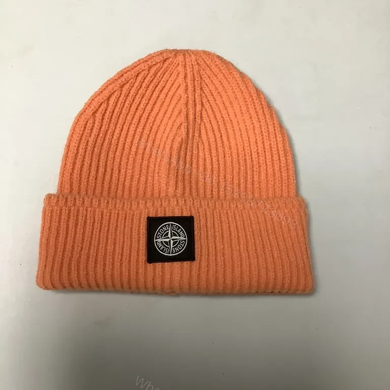 View 2 of Stone Island Wool-Blend Knit Beanie with Compass Patch, Navy