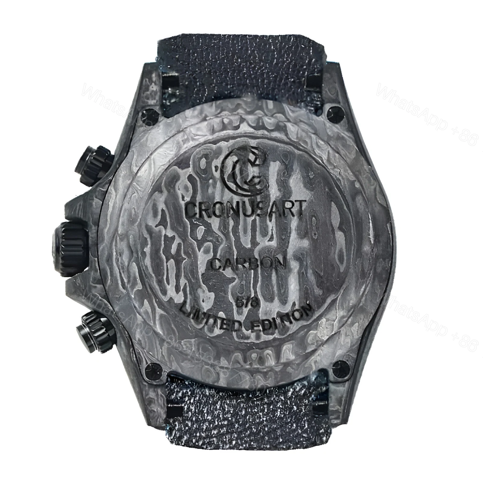 View 3 of Rolex Daytona DiW NTPT Carbon 46490 “All Carbon Lemon Edition” Replica