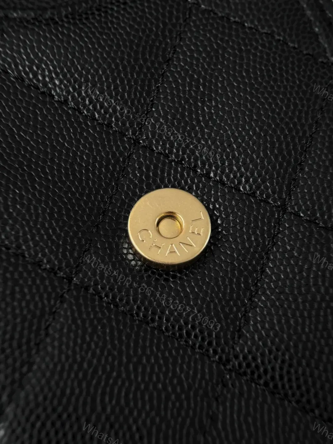 View 6 of Chanel 25 Bag Black with Gold Hardware Caviar Leather