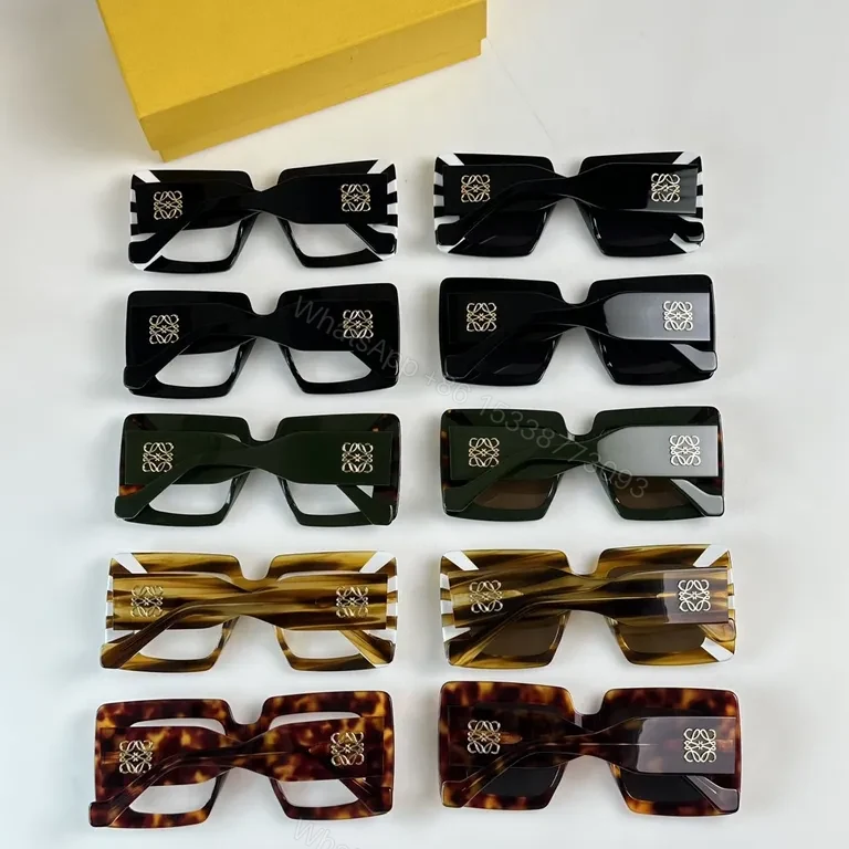 View 7 of Bold Geometry Sunglasses: Black Acetate, Loewe-Logo Edge