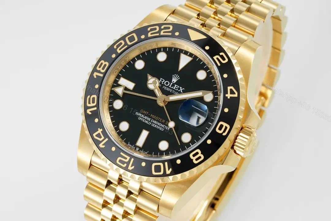View 3 of Rolex GMT-Master II Green & Black Ceramic Yellow Gold Jubilee 40MM Premium 126718GRNR-0001